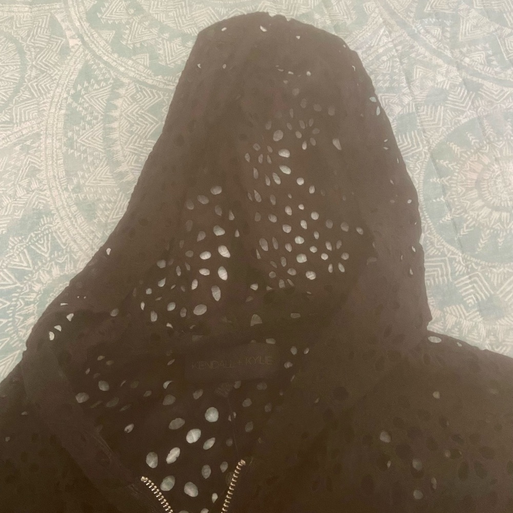 Kendall & Kylie Black Eyelet Jumpsuit